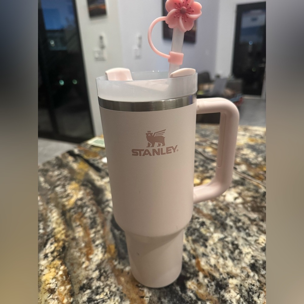 Stanley Blush Pink Travel Mug with Handle